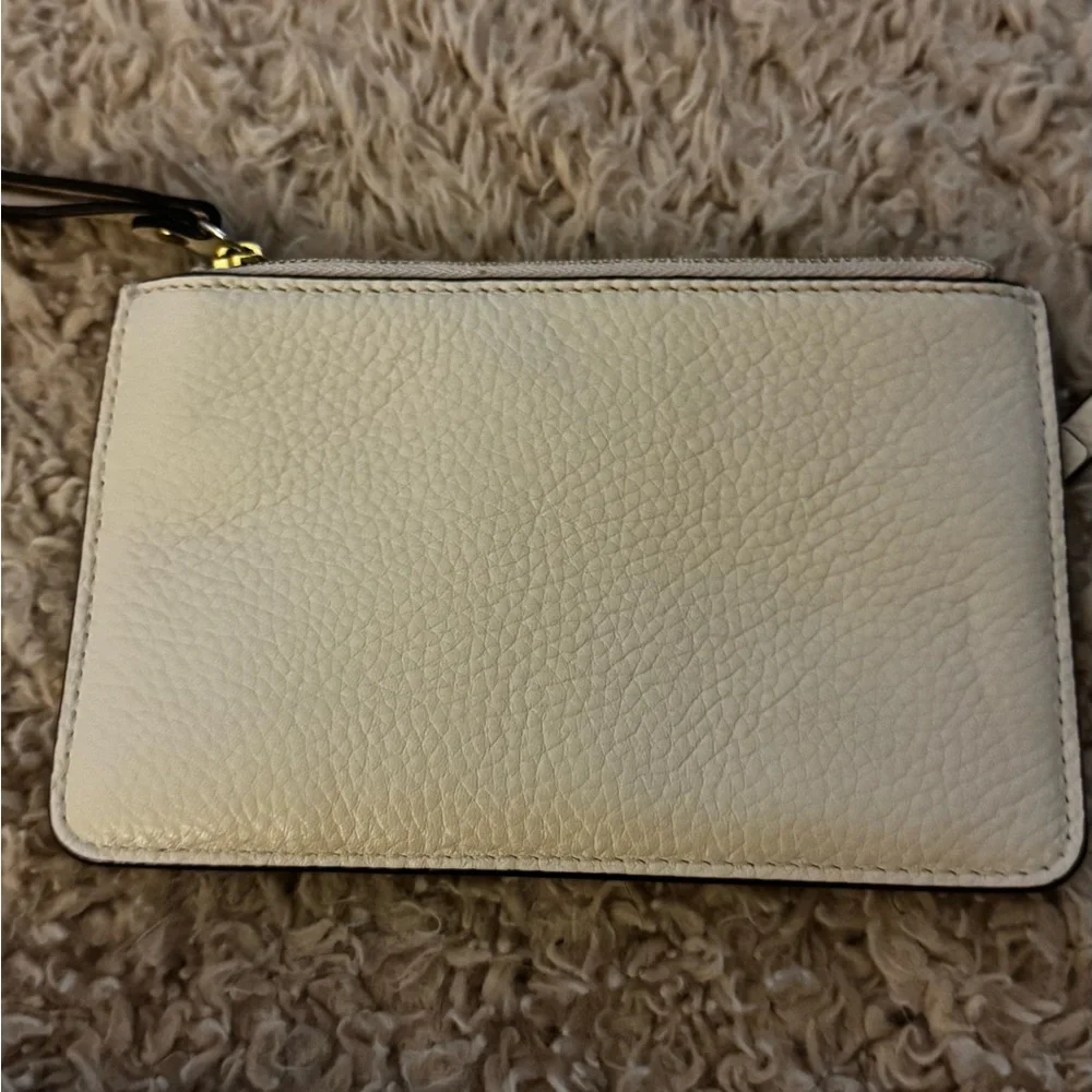 Kate Spade Light Gray Leather Wristlet